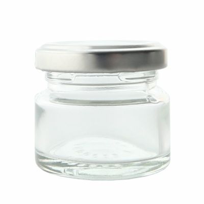 クリアガラスジャー シルバーキャップ 35ml 10個 手作り化粧品材料 マンデイムーン