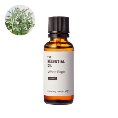 【P10倍】ホワイトセージ・エッセンシャルオイル・オーガニック／30ml（有機栽培・Organic）